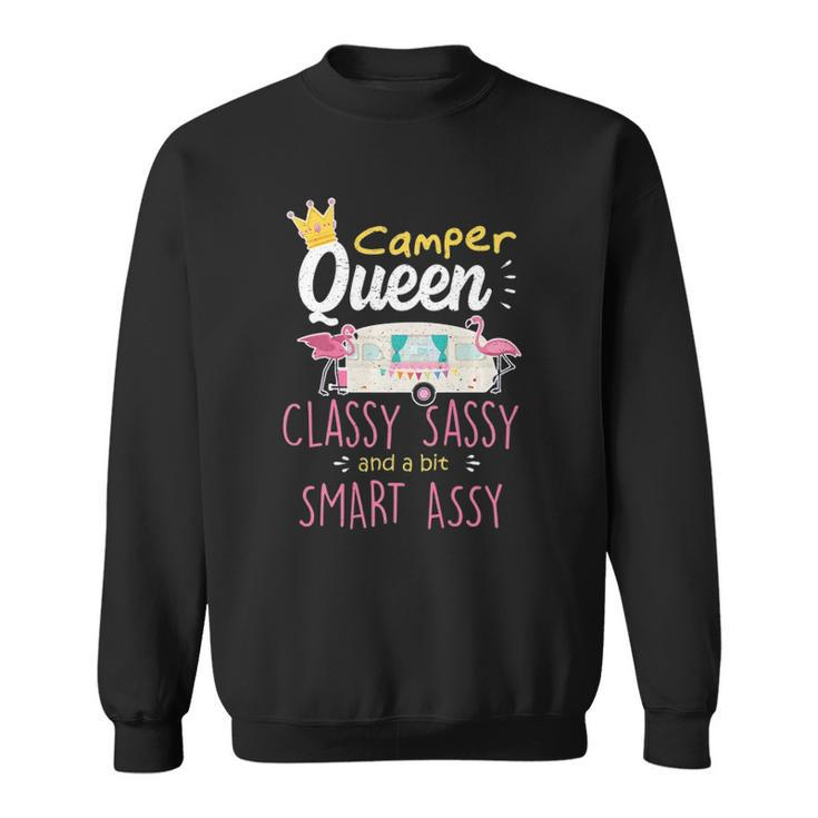 Classy Sassy Camper Queen - Travel Trailer Rv Gift - Camping  Sweatshirt