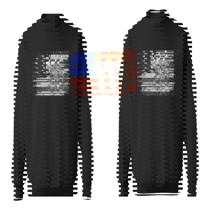 Cockatiel Vintage American Usa Flag Men Women - Cockatiel Sweatshirt