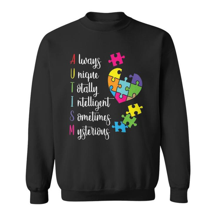 Colorful Autism Awareness Gift Design For Asd Parents  Sweatshirt