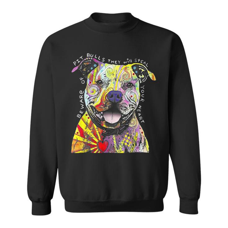 Colorful Baby Pit-Bull Terrier Lover Dad Mom Funny Kidding T-Shirt Sweatshirt