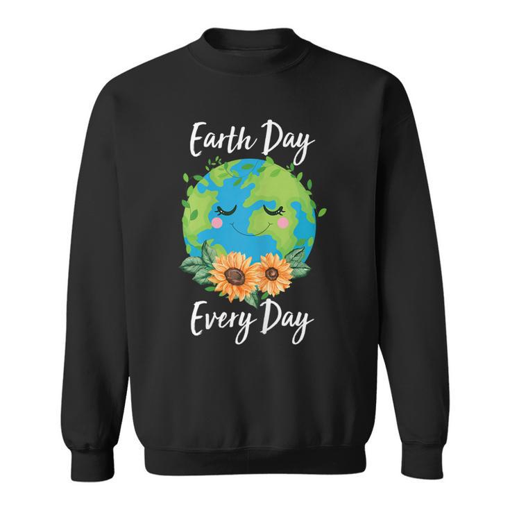 Cool Earth Day Sunflower Quote Earth Day  For Kids  Sweatshirt