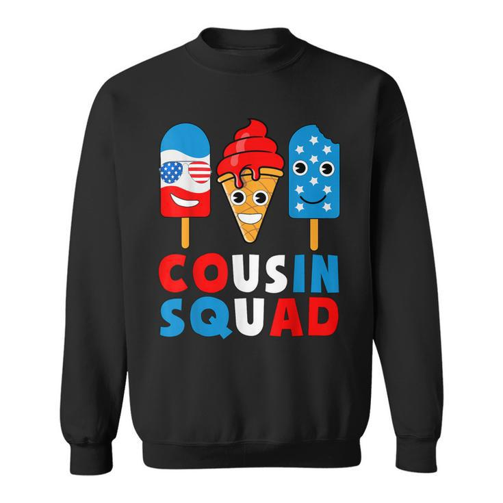 Cousin Squad 4Th Of July Cousin Crew American Flag Ice Pops  Sweatshirt