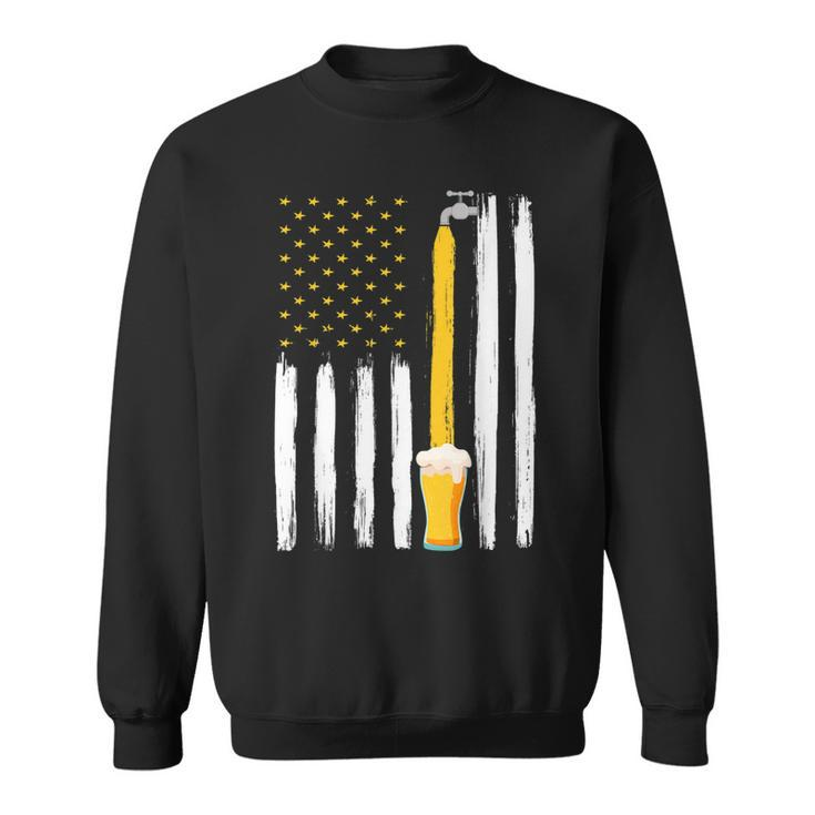 Crafts Beer American Flag Usa 4Th July Brewery Alcohol Lover  Sweatshirt