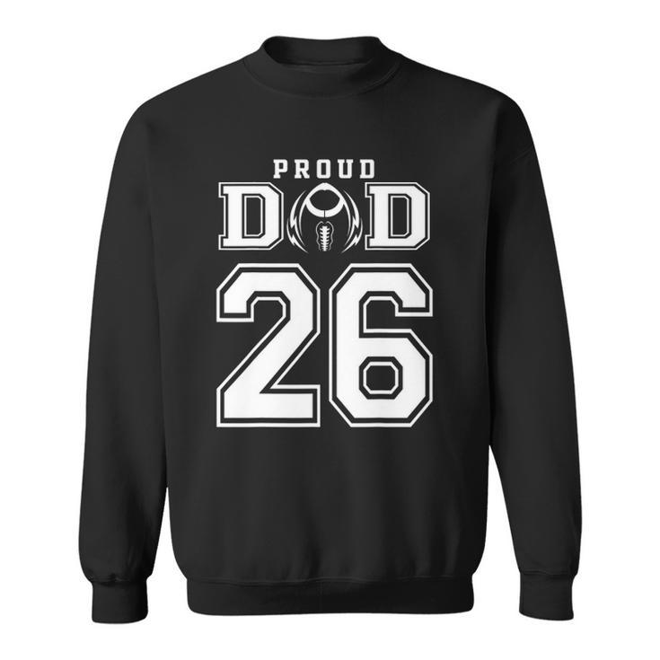 Custom Proud Football Dad Number 26 Personalized For Men Sweatshirt