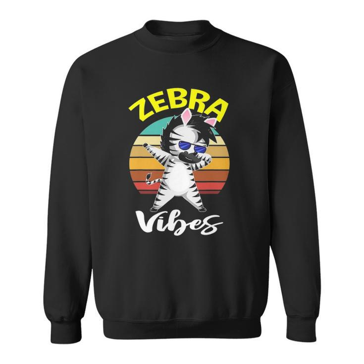 Dabbing Zebra Vibes Zoo Animal Gifts For Men Women Kids Sweatshirt