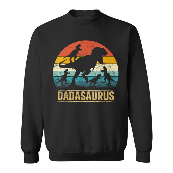 Dada Dinosaur T Rex Dadasaurus 4 Kids Fathers Day  Sweatshirt