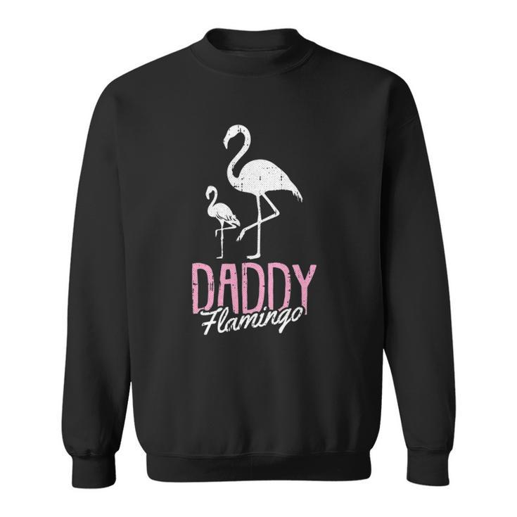 Daddy Flamingo Fathers Day Cute Bird Summer Papa Dad-A Pops Sweatshirt