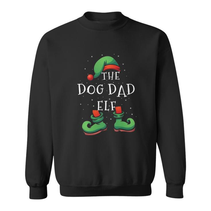 Dog Dad Elf - Funny Matching Family Christmas Pajamas Sweatshirt