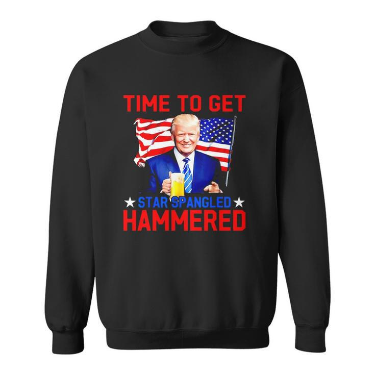 Donald Drunk Trump 4Th Of July Drinking Presidents Usa Flag Sweatshirt