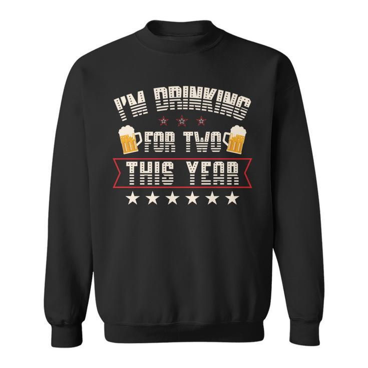 Drinking For Two 4Th Of July  Pregnancy Announcement   Sweatshirt