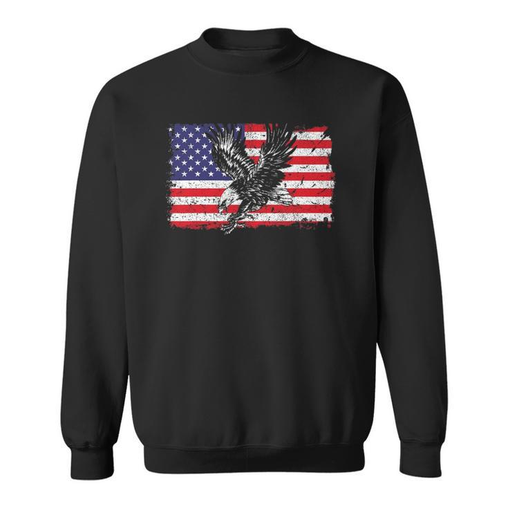 Eagle American Flag 4Th Of July Usa Merica Bird Lover Gift Sweatshirt