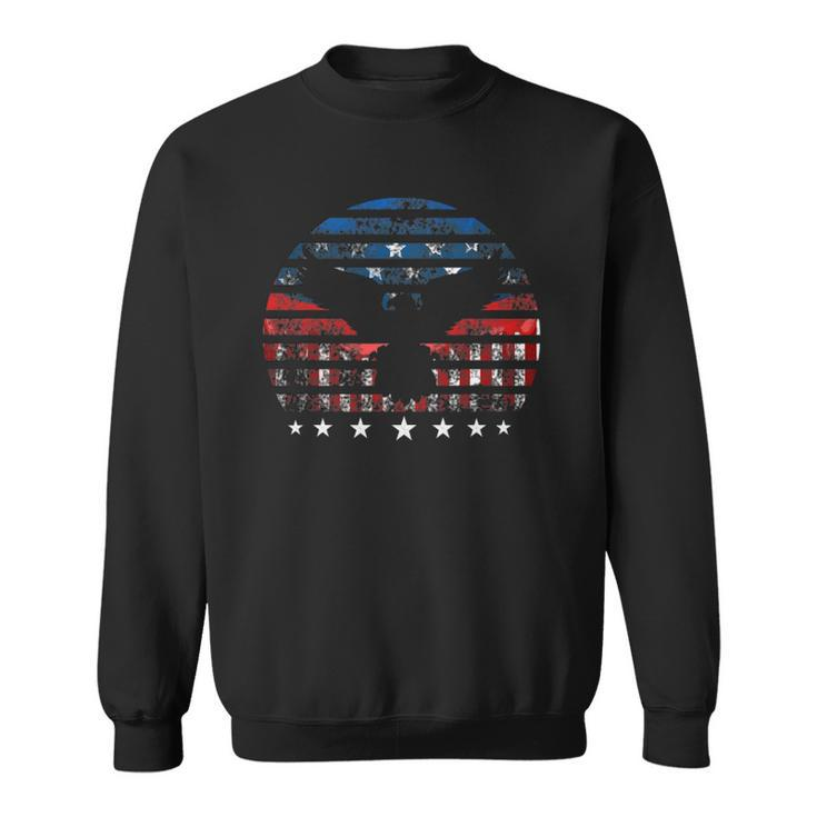 Eagle American Flag Vintage Independence Day 4Th Of July Usa Sweatshirt