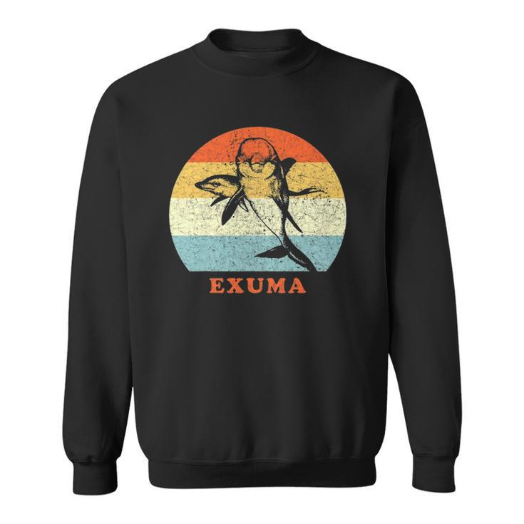 Exuma Bahamas Vintage Retro Dolphin Vacation Sweatshirt