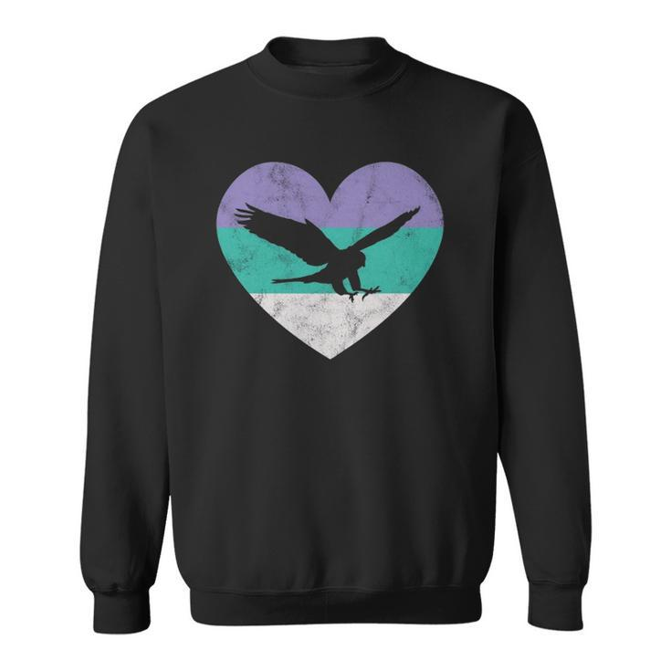 Falcon Bird Gift For Women & Girls Retro Cute  Sweatshirt