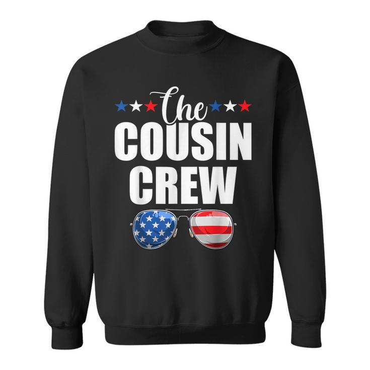 Family 4Th Of July  Matching Cousin Crew American Flag  Sweatshirt