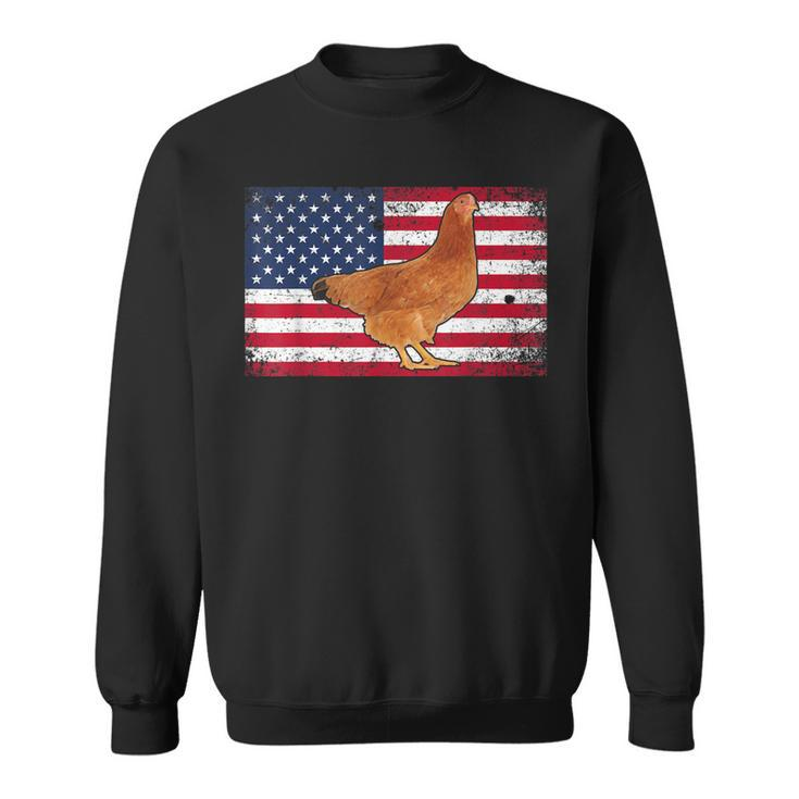Farmer Dad 4Th Of July Patriotic  Chicken Daddy  Sweatshirt