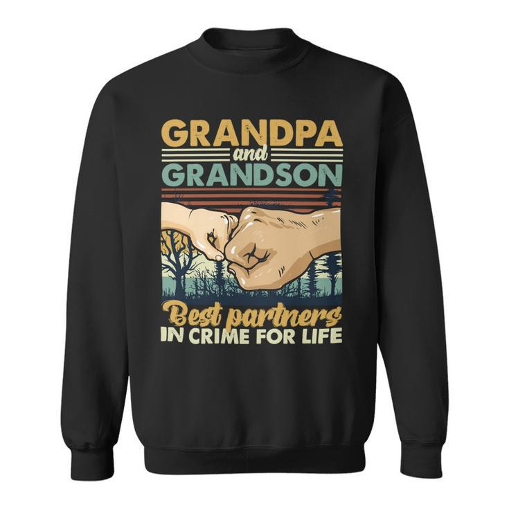 Father Grandpa And Grandson Best Partners In Crime For Life 113 Family Dad Sweatshirt