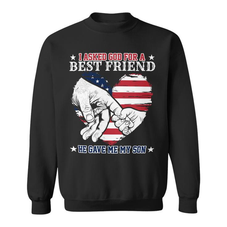 Father Grandpa Hes My Best Friend Father And Son God Gave Me You 55 Family Dad Sweatshirt