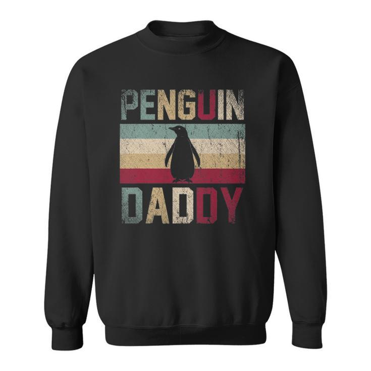 Fathers Day Gift Idea Animal Lover Dad Retro Penguin Sweatshirt