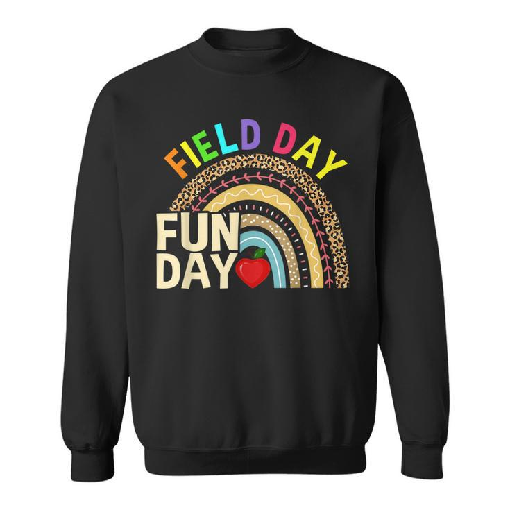 Field Day Fun Day Last Day Of School Teacher Rainbow  Sweatshirt