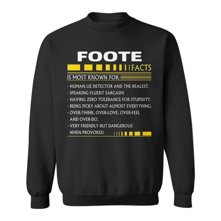 Foote Name Gift Foote Facts Sweatshirt