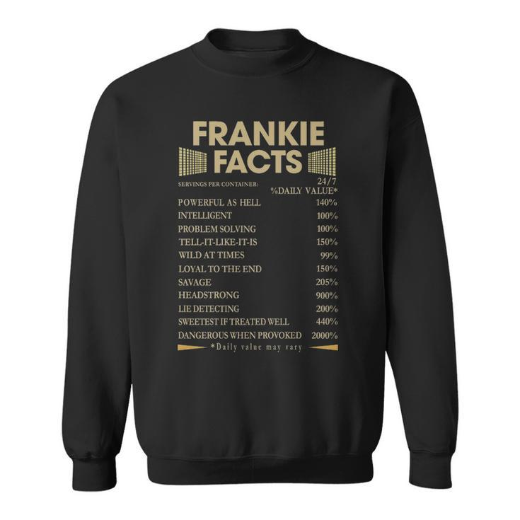 Frankie Name Gift   Frankie Facts Sweatshirt