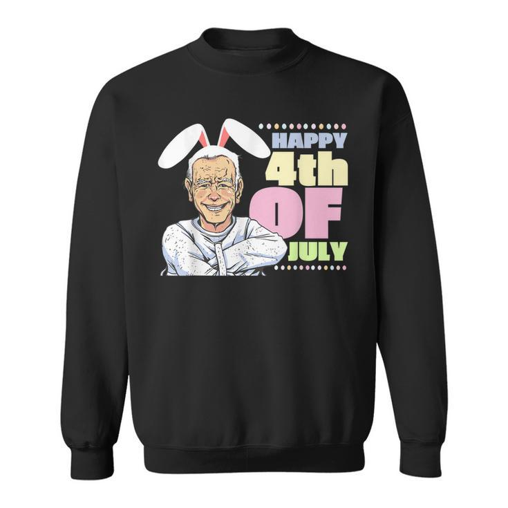 Funny Biden Easter Bunny Confused Happy 4Th Of July  Sweatshirt