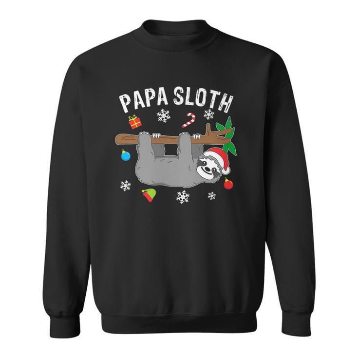Funny Christmas Sloth Family Matching Papa Gift Sweatshirt