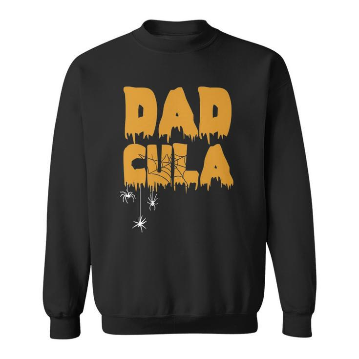 Funny Dadcula Dracula Halloween Dad Costume  Sweatshirt