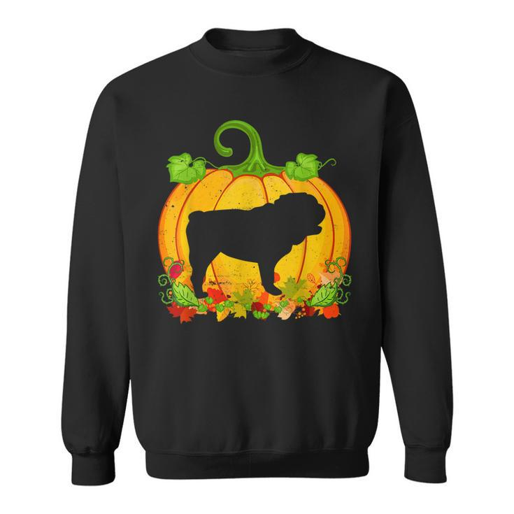 Funny Dog Owner Halloween Costume English Bulldog  Sweatshirt
