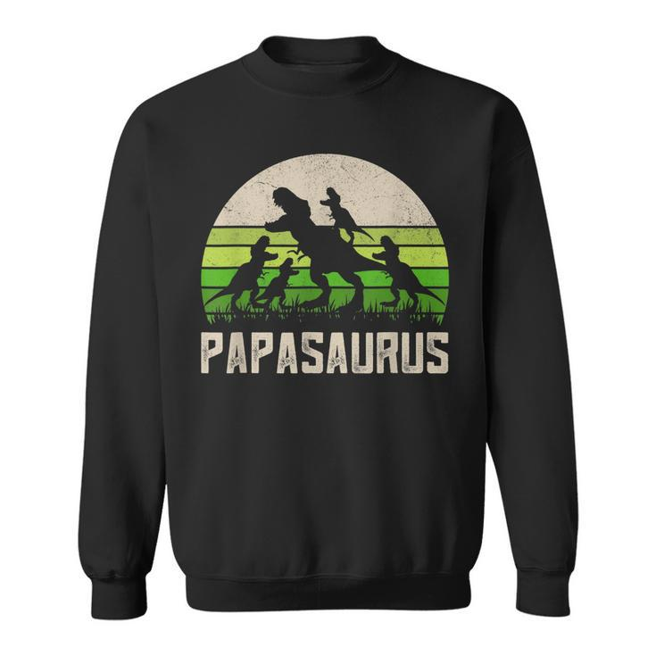 Funny Grandpa Papasaurus Dinosaur 4 Kids Fathers Day V2 Sweatshirt
