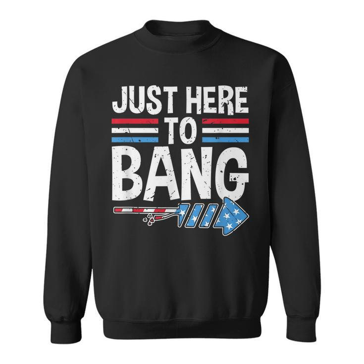 Funny Im Just Here To Bang 4Th Of July Patriotic  Sweatshirt