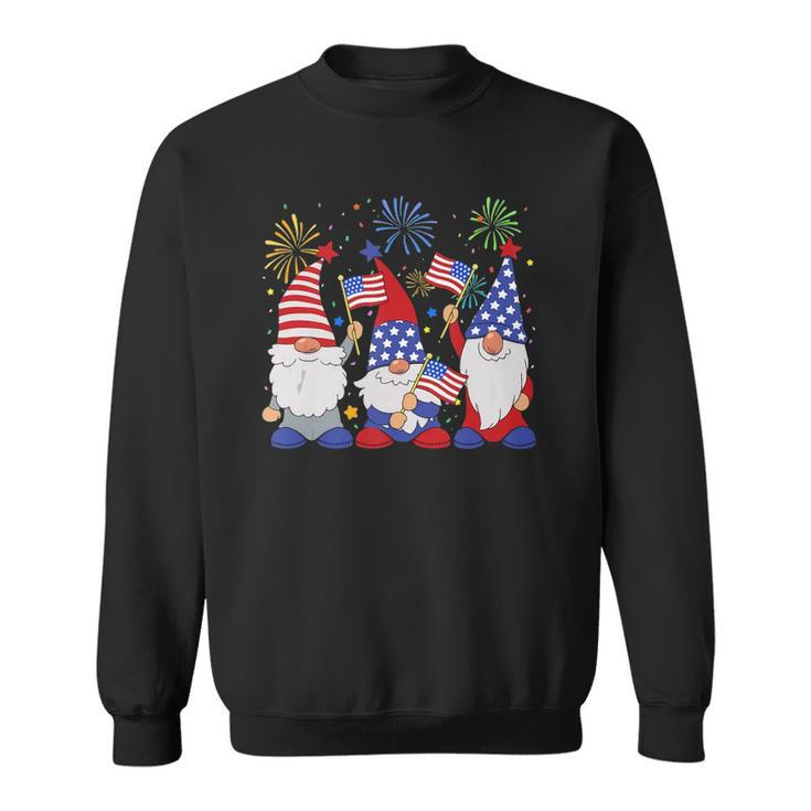 Funny Patriotic Usa American Gnomes 4Th Of July  Sweatshirt