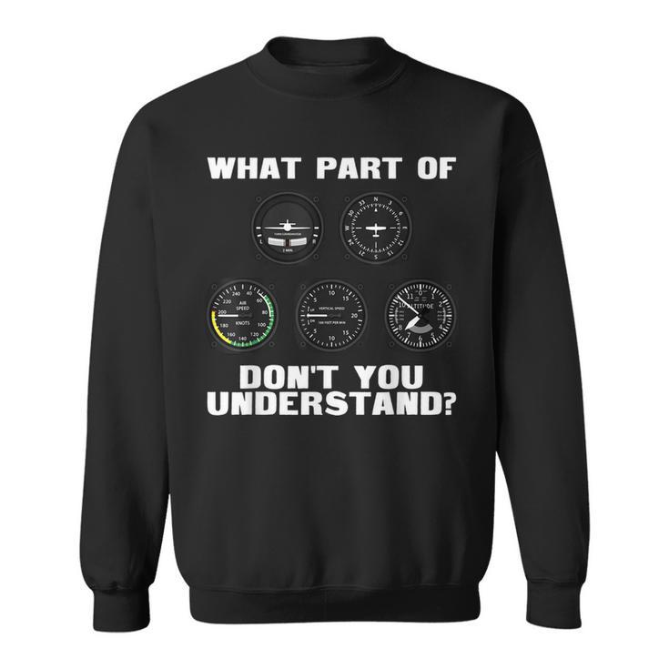 Funny Pilot Design For Men Women Airplane Airline Pilot  V2 Sweatshirt