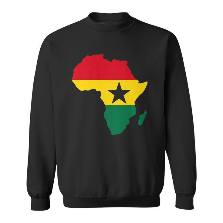 Ghana Ghanaian Africa Map Flag Pride Football Soccer Jersey  Sweatshirt
