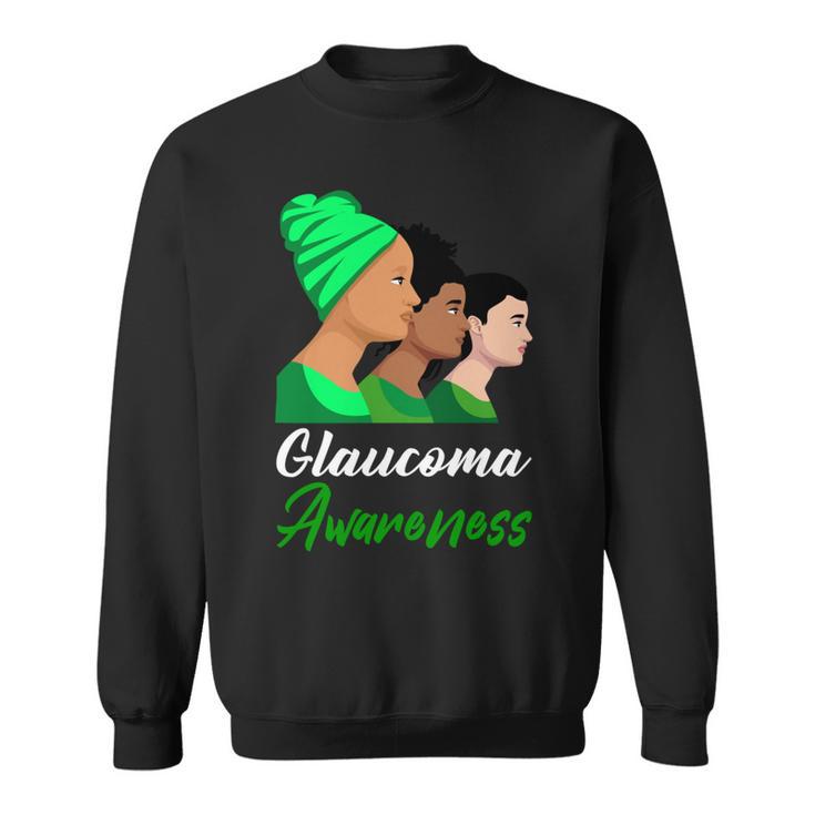 Glaucoma Awareness  Green Women  Glaucoma  Glaucoma Awareness Sweatshirt