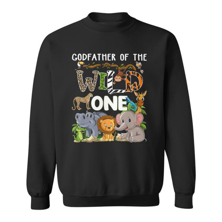 Godfather Of The Wild One Zoo Theme Birthday Safari Jungle Sweatshirt