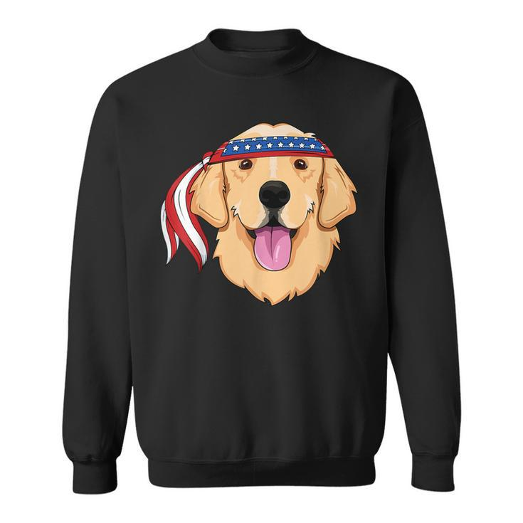 Golden Retriever 4Th Of July Family Dog Patriotic American  Sweatshirt