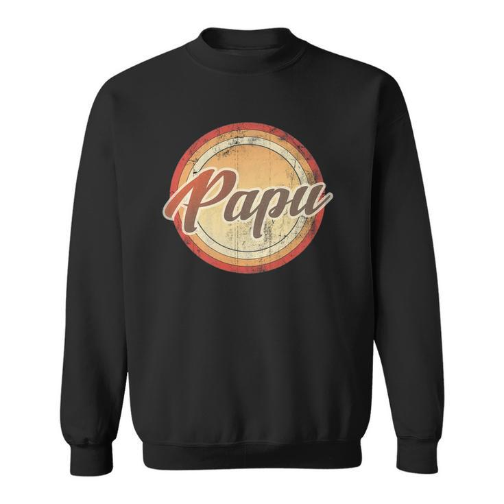 Graphic 365 Papu Vintage Retro Fathers Day Funny Men Gift Sweatshirt