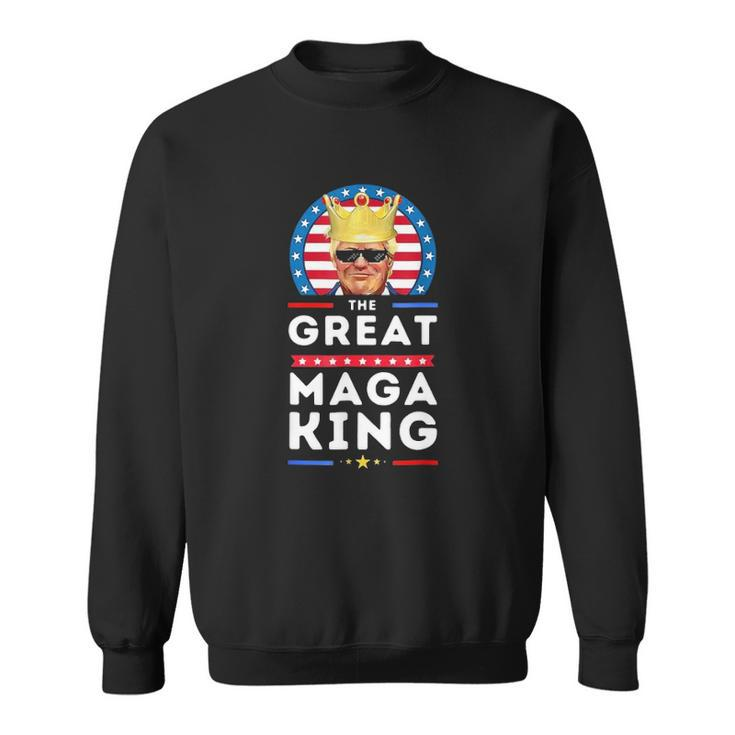 Great Maga King Trump Biden Political Ultra Mega Proud Sweatshirt
