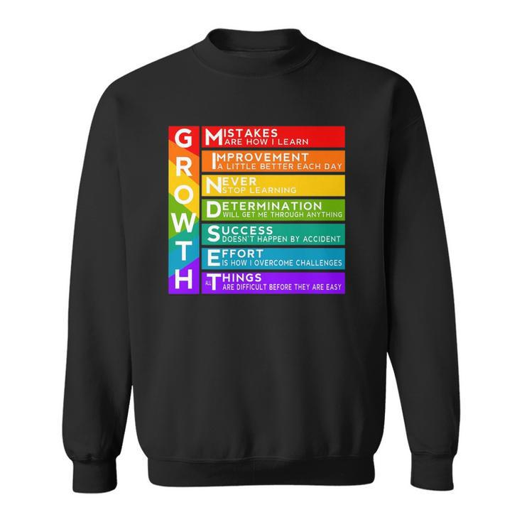 Growth Mindset Classroom Brain Motivational Teachers Apparel Sweatshirt