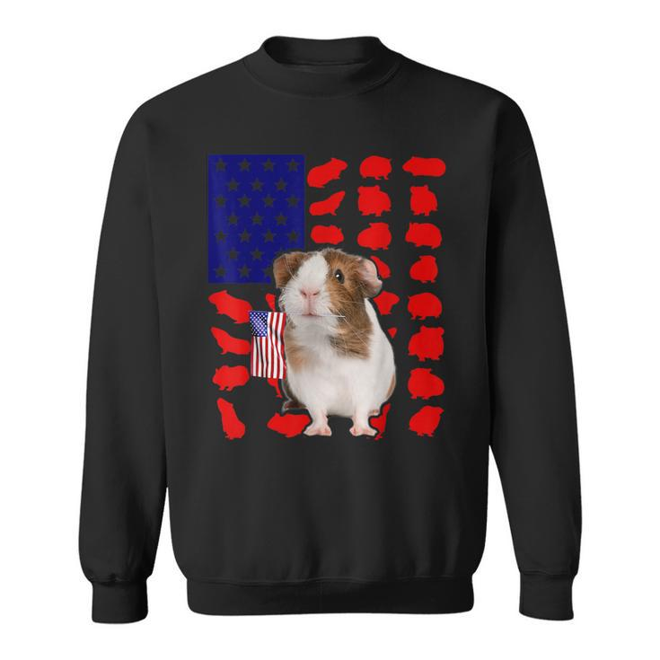 Guinea Pig American Flag 4Th Of July Lover Usa Patriotic  Sweatshirt