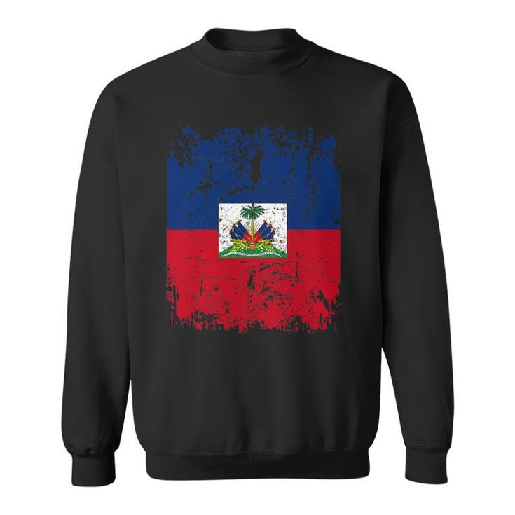 Haiti Flag Vintage Men Women Kids Haiti Sweatshirt