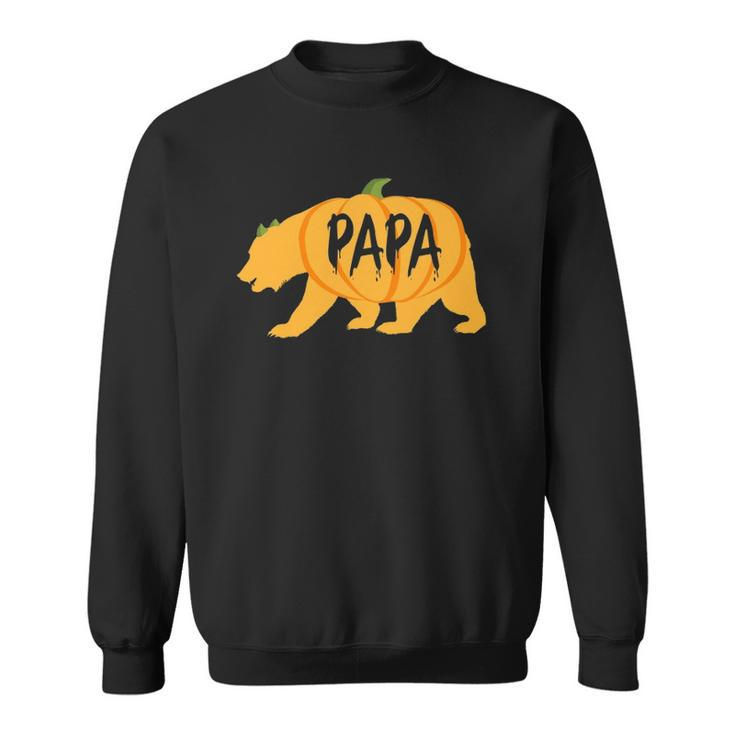 Halloween Papa Bear Pumpkin Funny Fathers Gift Sweatshirt