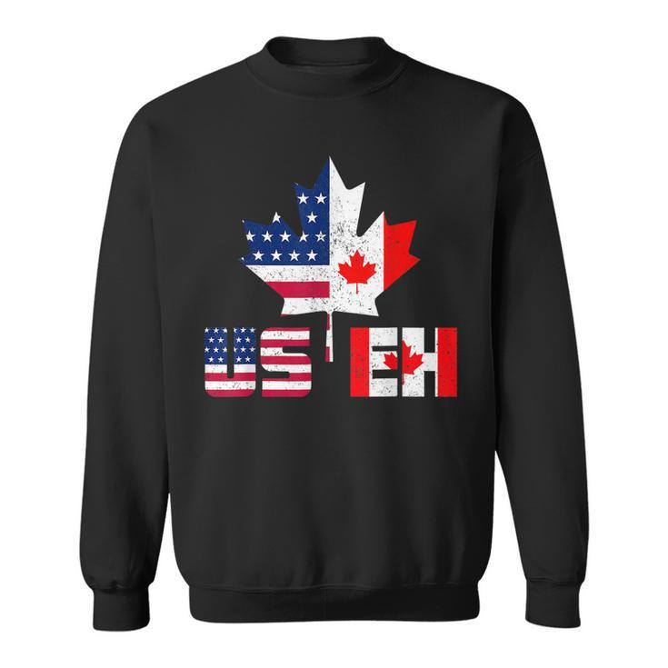 Happy Canada Day  Usa Pride Us Flag Day Useh Canadian  Sweatshirt