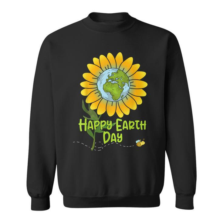 Happy Earth Day Every Day Sunflower Kids Teachers Earth Day  Sweatshirt