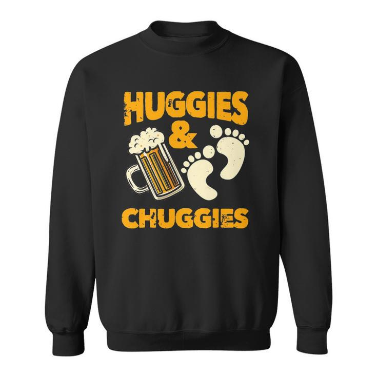 Huggies And Chuggies Funny Future Father Party Gift Sweatshirt