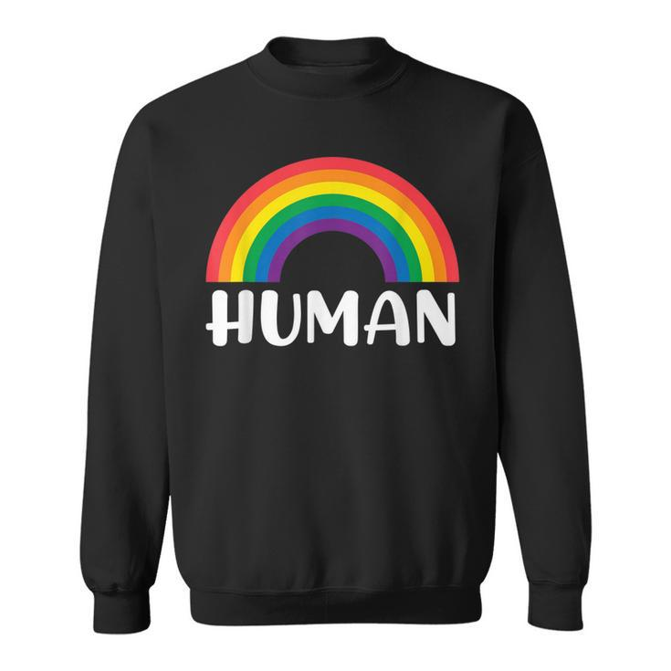 Human Rainbow Lgbt Pride Homo Lesbian Pride  Sweatshirt
