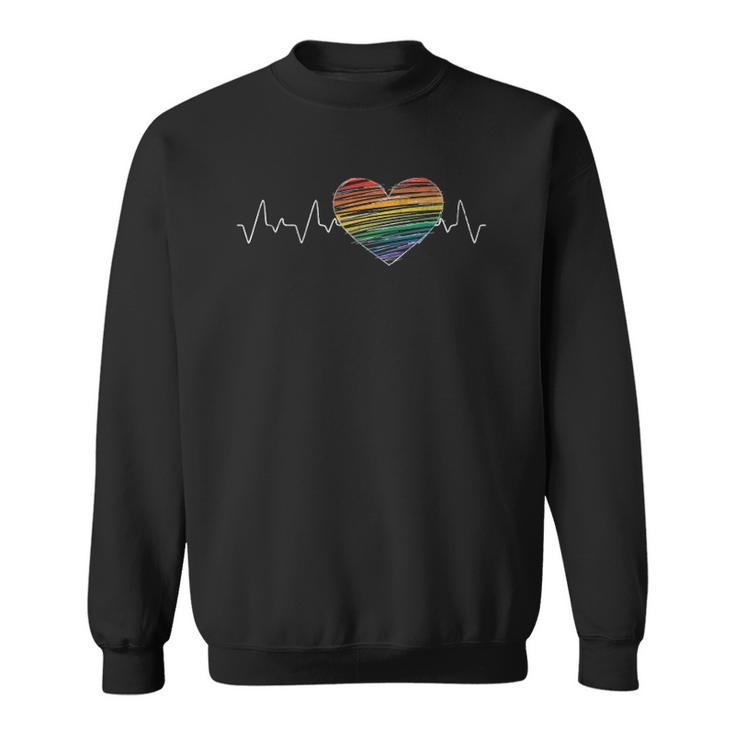 Human Rights Equality Gay Pride Month Heartbeat Lgbt Sweatshirt