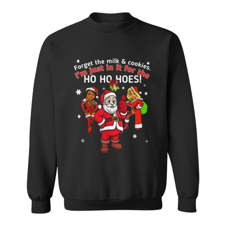 I Do It For The Hos Santa Funny Inappropriate Christmas Men  Sweatshirt